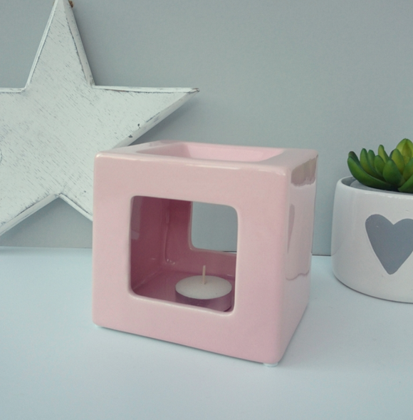Pink Cube Wax Melt Burner
